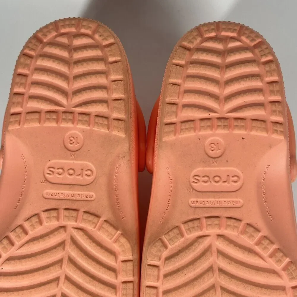 Crocs Mens Size 13 Papaya Classic Clog Mule Authentic Shoe Style 10001 - Picture 12 of 15